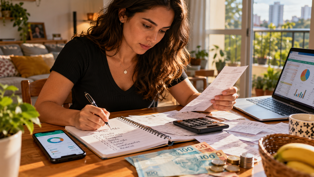 Planejamento financeiro pessoal simples: como organizar contas e definir prioridades para o mês