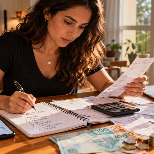 Planejamento financeiro pessoal simples: como organizar contas e definir prioridades para o mês